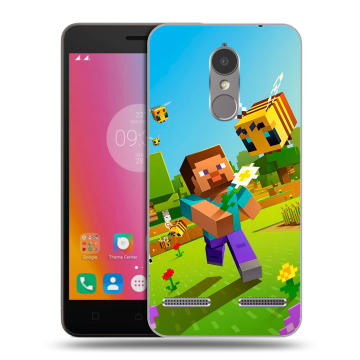 Силиконовый чехол на Lenovo K6 с принтом Майнкрафт Minecraft Силиконовый чехол на Lenovo K6 с принтом Майнкрафт Minecraft