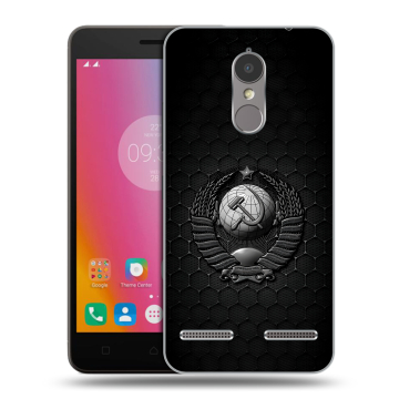 Силиконовый чехол на Lenovo K6 с принтом Герб Флаг СССР Силиконовый чехол на Lenovo K6 с принтом Герб Флаг СССР