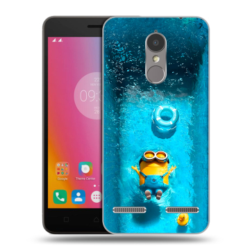 Силиконовый чехол на Lenovo K6 с принтом Миньоны Силиконовый чехол на Lenovo K6 с принтом Миньоны