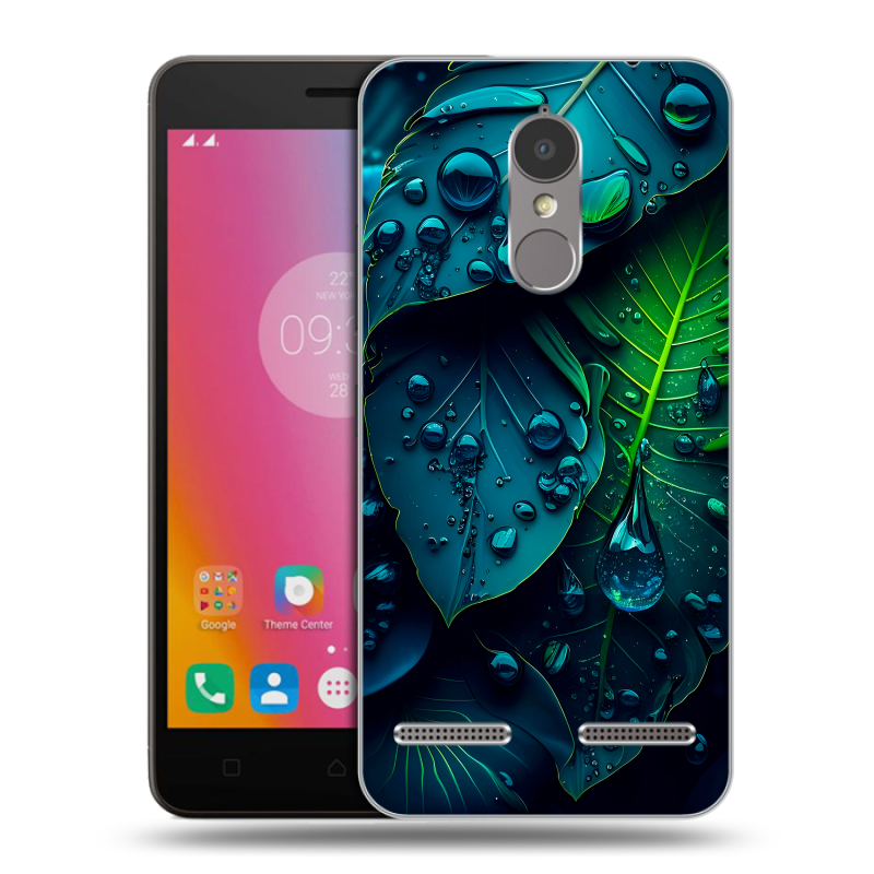 Пластиковый чехол на Lenovo K6 с принтом Листья Пластиковый чехол на Lenovo K6 с принтом Листья