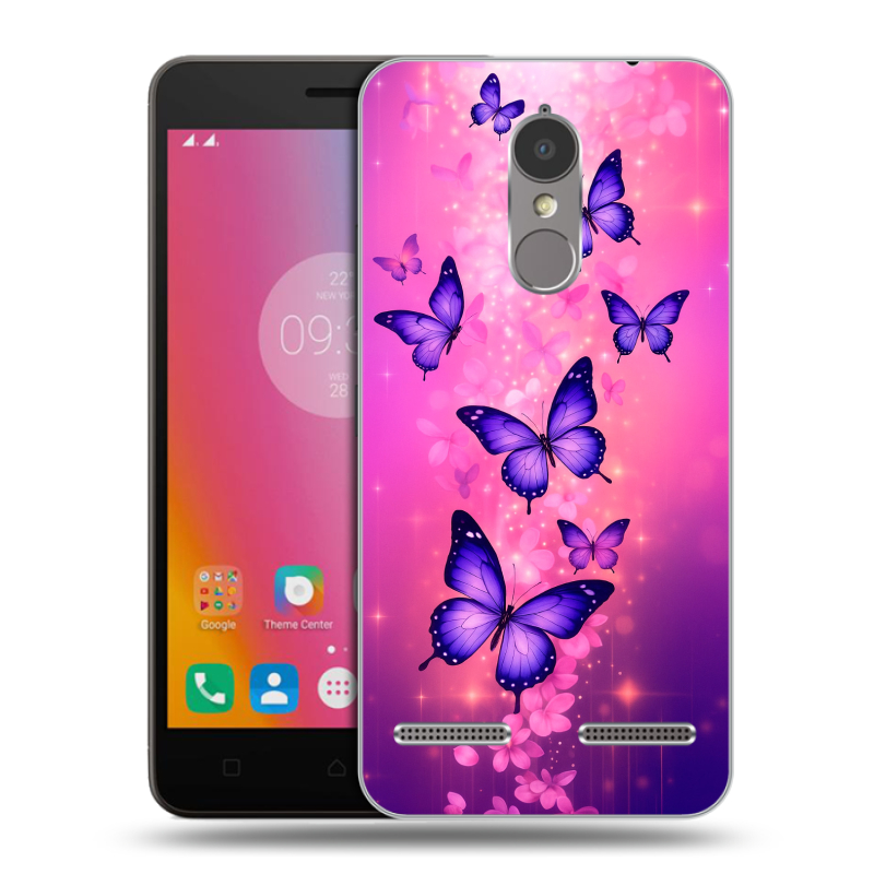 Пластиковый чехол на Lenovo K6 с принтом Бабочки Пластиковый чехол на Lenovo K6 с принтом Бабочки