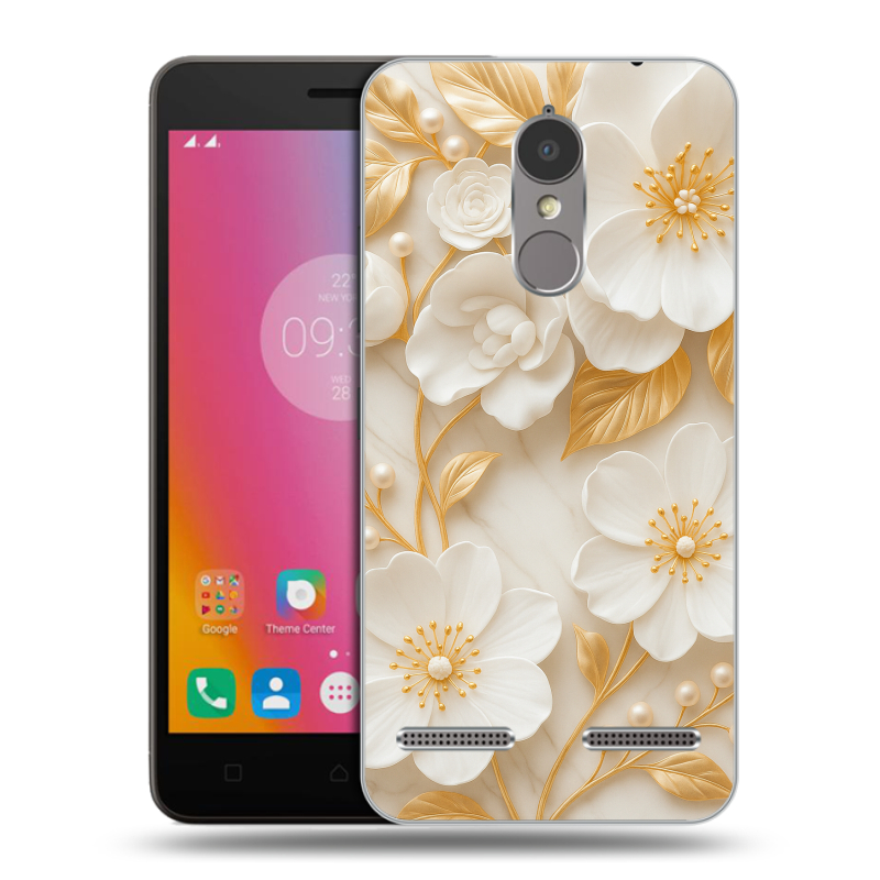 Силиконовый чехол на Lenovo K6 с принтом Цветы Силиконовый чехол на Lenovo K6 с принтом Цветы