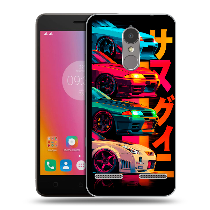 Пластиковый чехол на Lenovo K6 с принтом Гоночные машины Пластиковый чехол на Lenovo K6 с принтом Гоночные машины