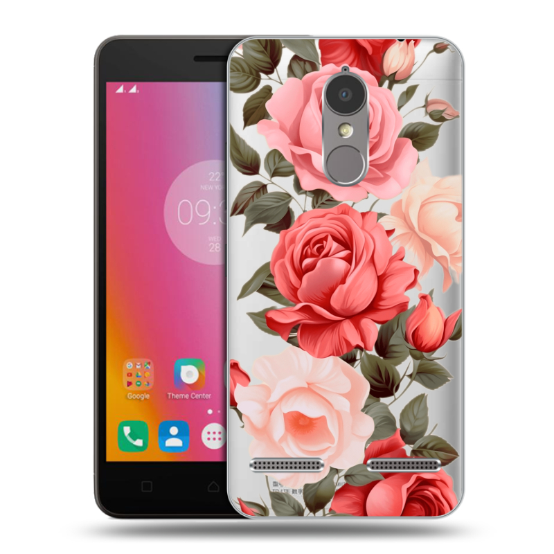 Пластиковый чехол на Lenovo K6 с принтом Розы Пластиковый чехол на Lenovo K6 с принтом Розы