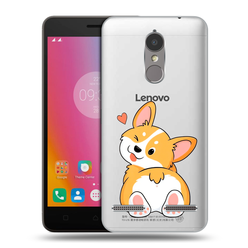 Пластиковый чехол на Lenovo K6 с принтом Корги Пластиковый чехол на Lenovo K6 с принтом Корги