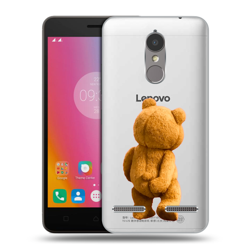 Силиконовый чехол на Lenovo K6 с принтом Медведь Силиконовый чехол на Lenovo K6 с принтом Медведь