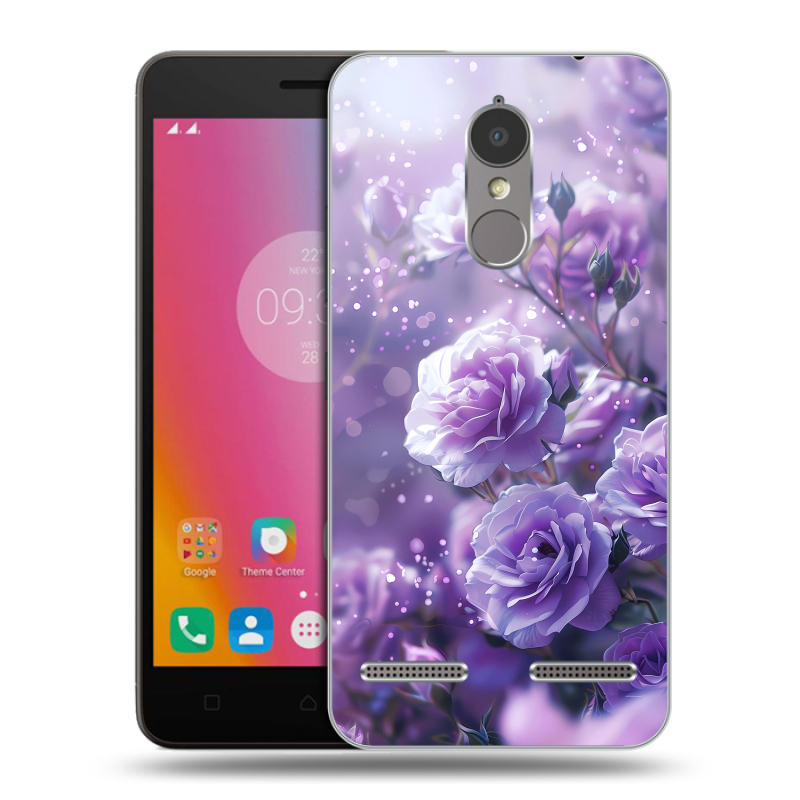 Силиконовый чехол на Lenovo K6 с принтом Розы цветы Силиконовый чехол на Lenovo K6 с принтом Розы цветы