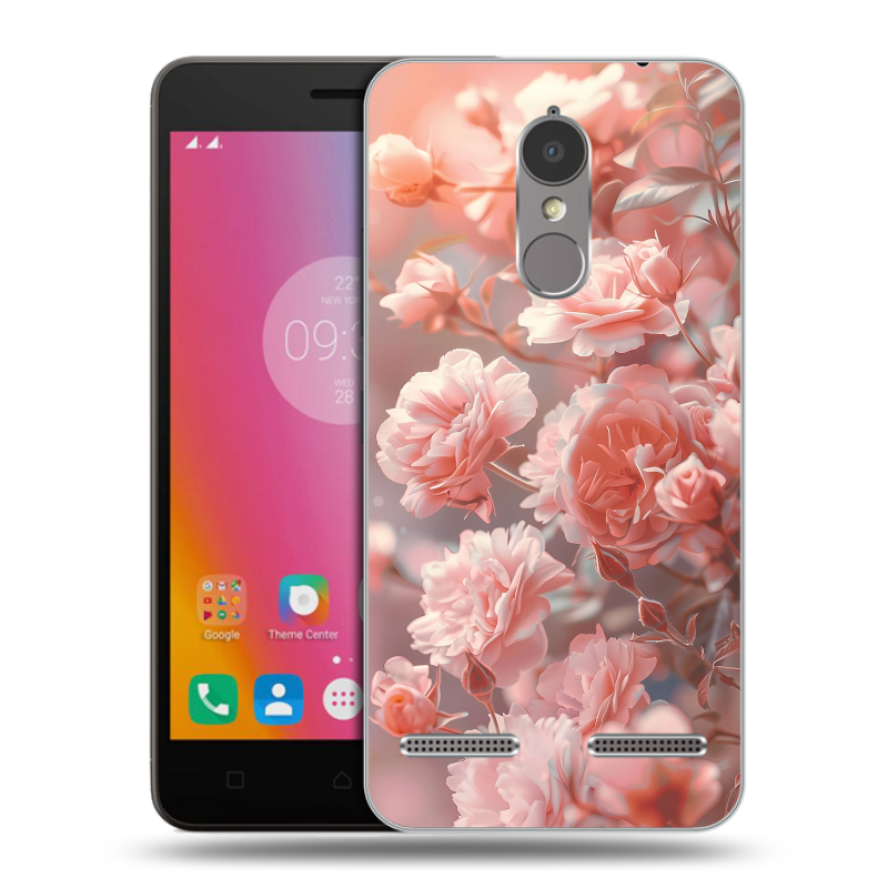 Пластиковый чехол на Lenovo K6 с принтом Розовые розы Пластиковый чехол на Lenovo K6 с принтом Розовые розы