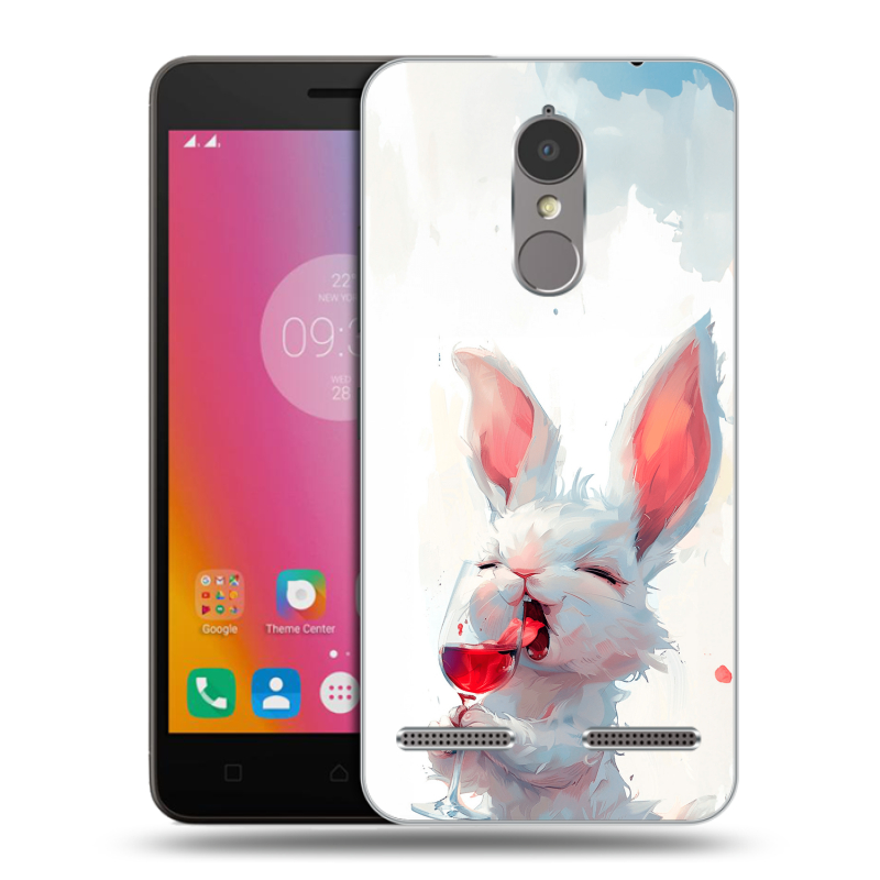 Пластиковый чехол на Lenovo K6 с принтом кролик зайчик Пластиковый чехол на Lenovo K6 с принтом кролик зайчик