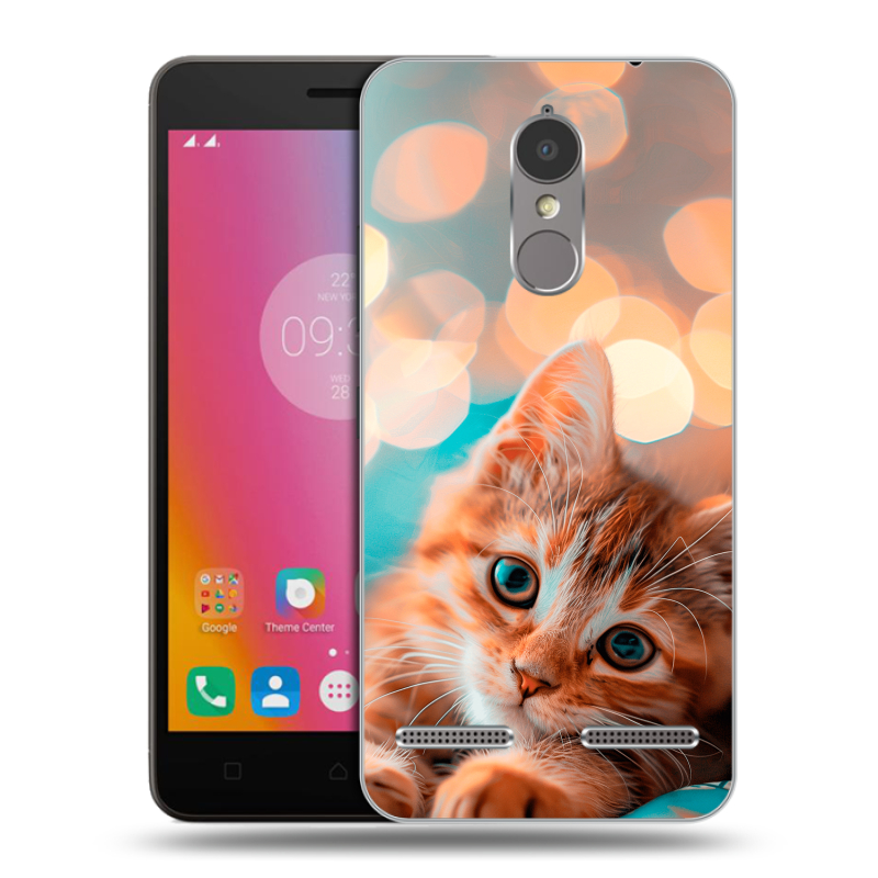 Пластиковый чехол на Lenovo K6 с принтом котик Пластиковый чехол на Lenovo K6 с принтом котик