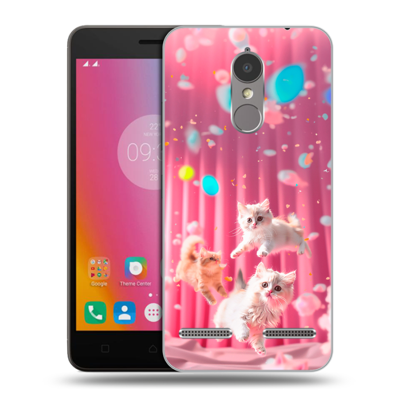 Силиконовый чехол на Lenovo K6 с принтом милые котики Силиконовый чехол на Lenovo K6 с принтом милые котики