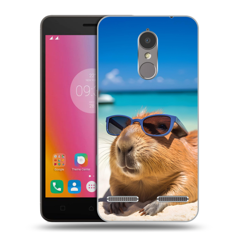 Пластиковый чехол на Lenovo K6 с принтом Капибара Пластиковый чехол на Lenovo K6 с принтом Капибара