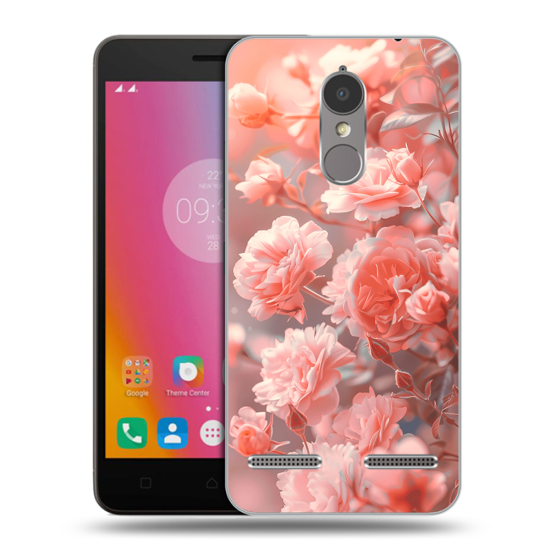 Силиконовый чехол на Lenovo K6 с принтом Розы цветы Силиконовый чехол на Lenovo K6 с принтом Розы цветы