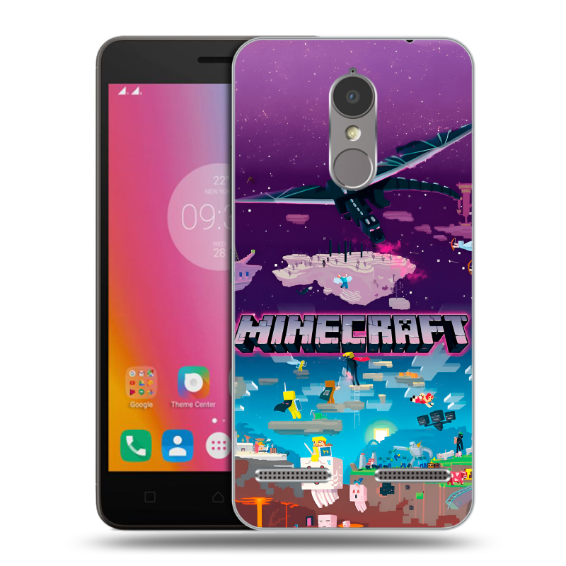Силиконовый чехол на Lenovo K6 с принтом Майнкрафт Minecraft Силиконовый чехол на Lenovo K6 с принтом Майнкрафт Minecraft