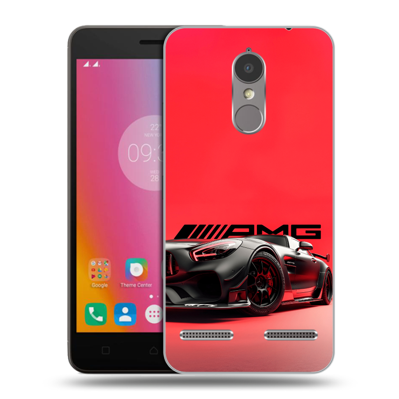 Силиконовый чехол на Lenovo K6 с принтом Мерседес Mercedes AMG Силиконовый чехол на Lenovo K6 с принтом Мерседес Mercedes AMG