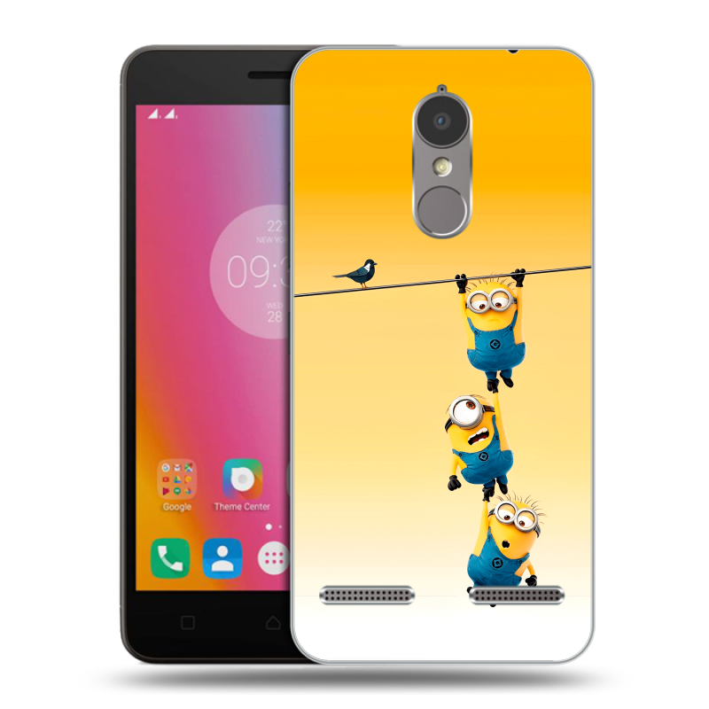Силиконовый чехол на Lenovo K6 с принтом Миньоны Силиконовый чехол на Lenovo K6 с принтом Миньоны