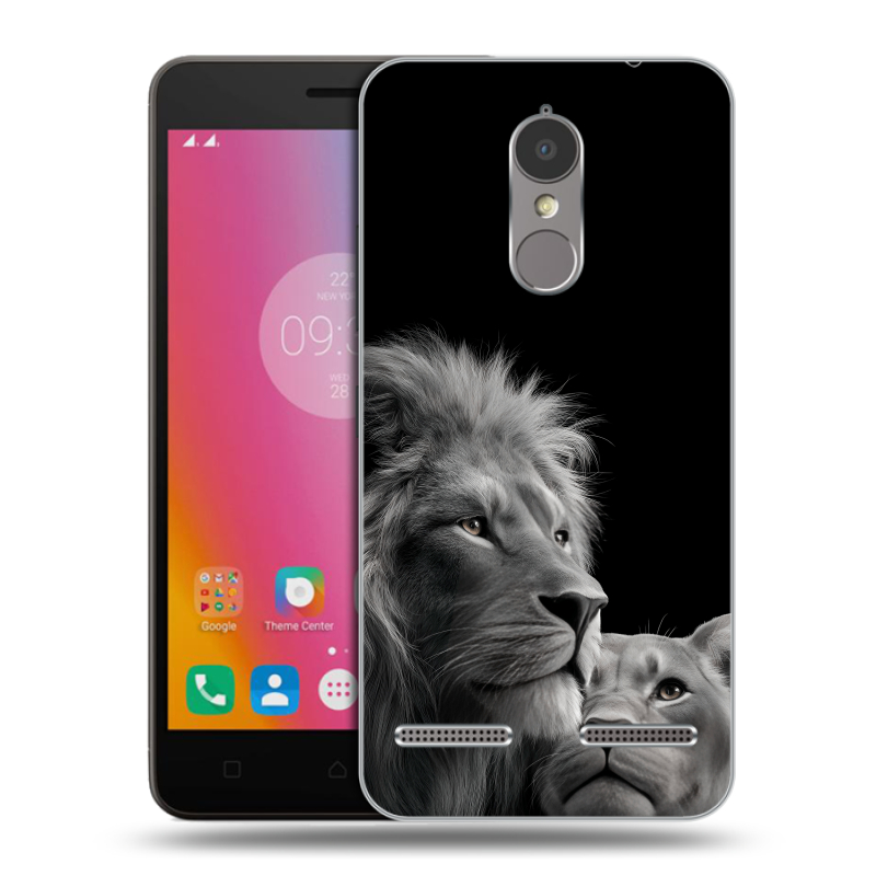 Пластиковый чехол на Lenovo K6 с принтом Лев кошки Пластиковый чехол на Lenovo K6 с принтом Лев кошки