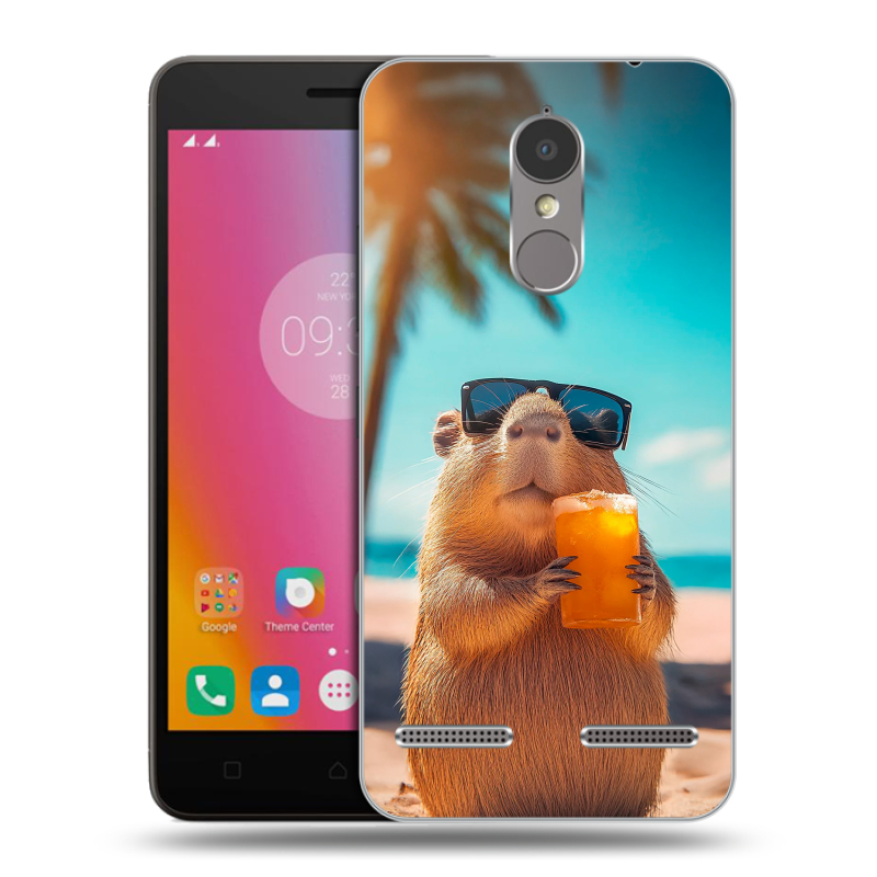 Пластиковый чехол на Lenovo K6 с принтом Капибара Пластиковый чехол на Lenovo K6 с принтом Капибара