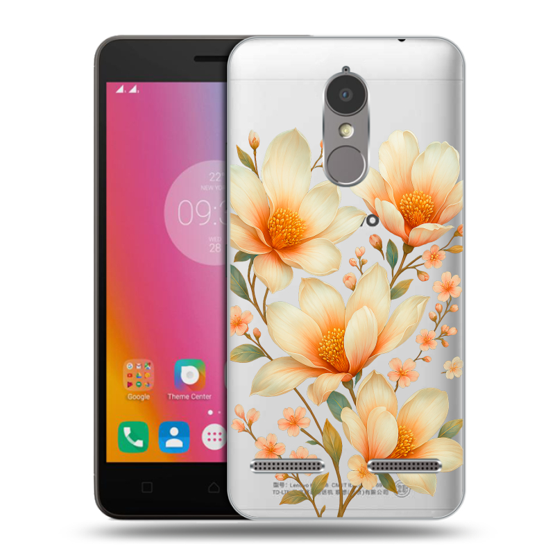Пластиковый чехол на Lenovo K6 с принтом Цветы Пластиковый чехол на Lenovo K6 с принтом Цветы