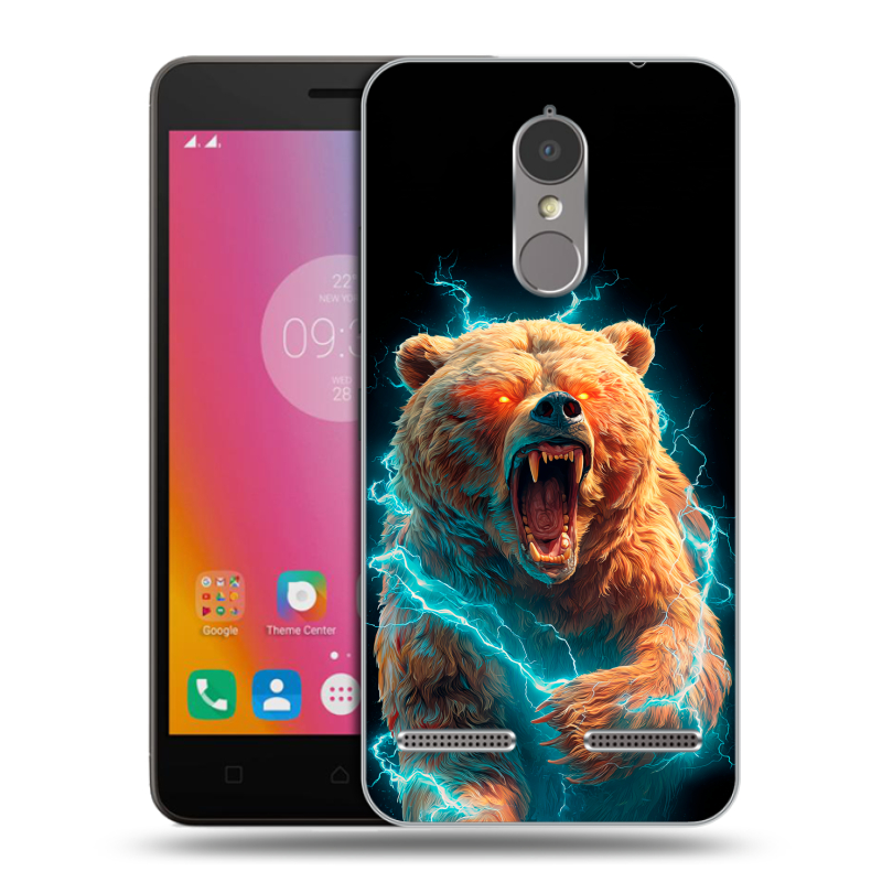 Пластиковый чехол на Lenovo K6 с принтом Медведь Пластиковый чехол на Lenovo K6 с принтом Медведь