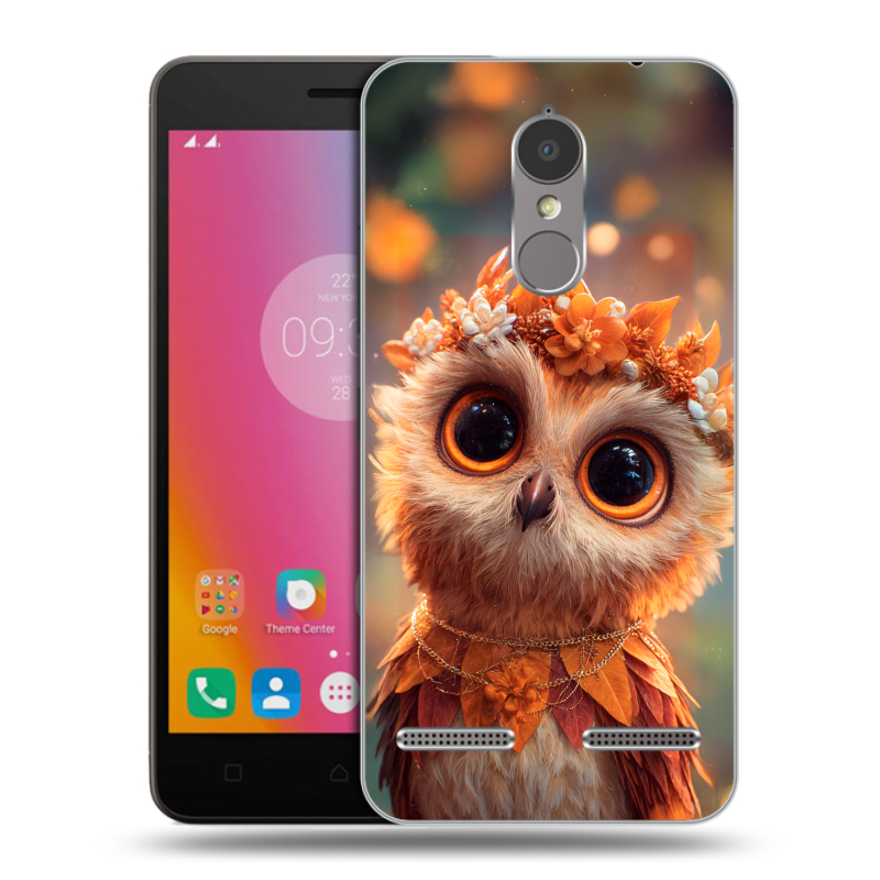 Пластиковый чехол на Lenovo K6 с принтом Милая сова Пластиковый чехол на Lenovo K6 с принтом Милая сова