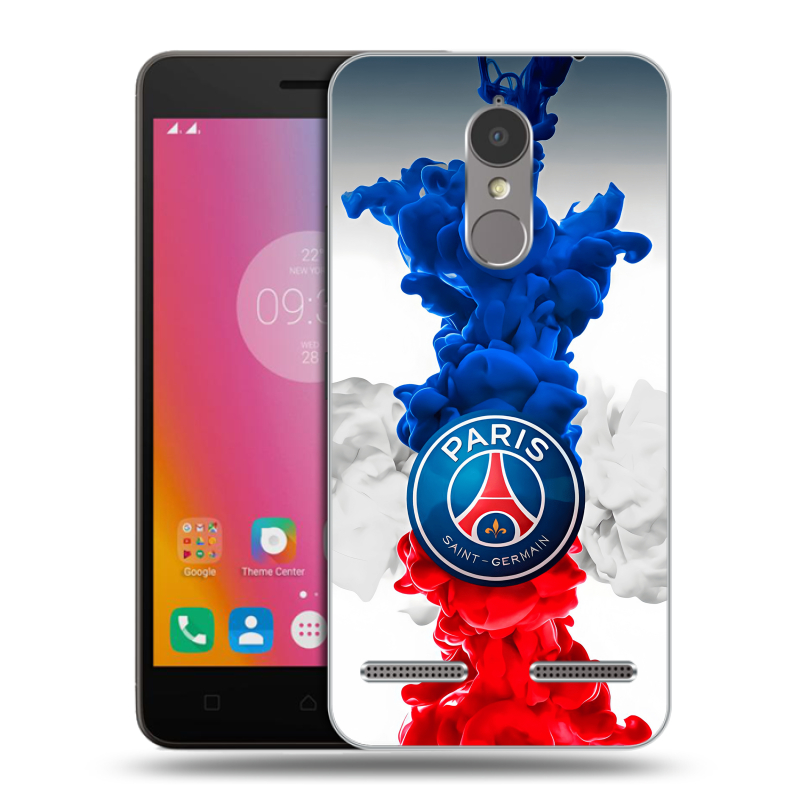 Силиконовый чехол на Lenovo K6 с принтом PSG ПСЖ Силиконовый чехол на Lenovo K6 с принтом PSG ПСЖ