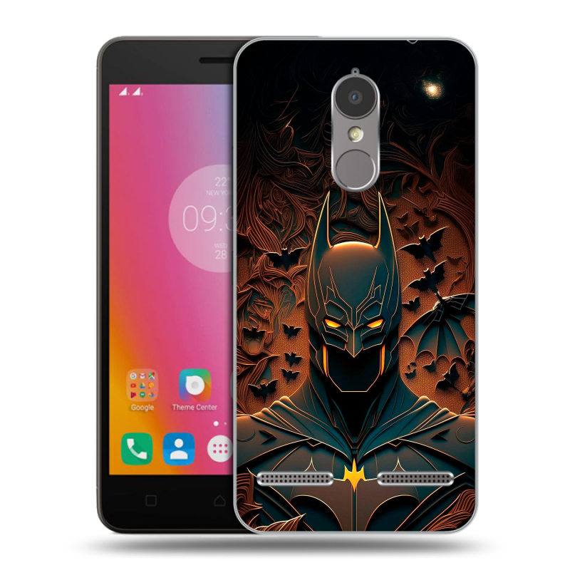 Силиконовый чехол на Lenovo K6 с принтом Batman Бэтмен Силиконовый чехол на Lenovo K6 с принтом Batman Бэтмен