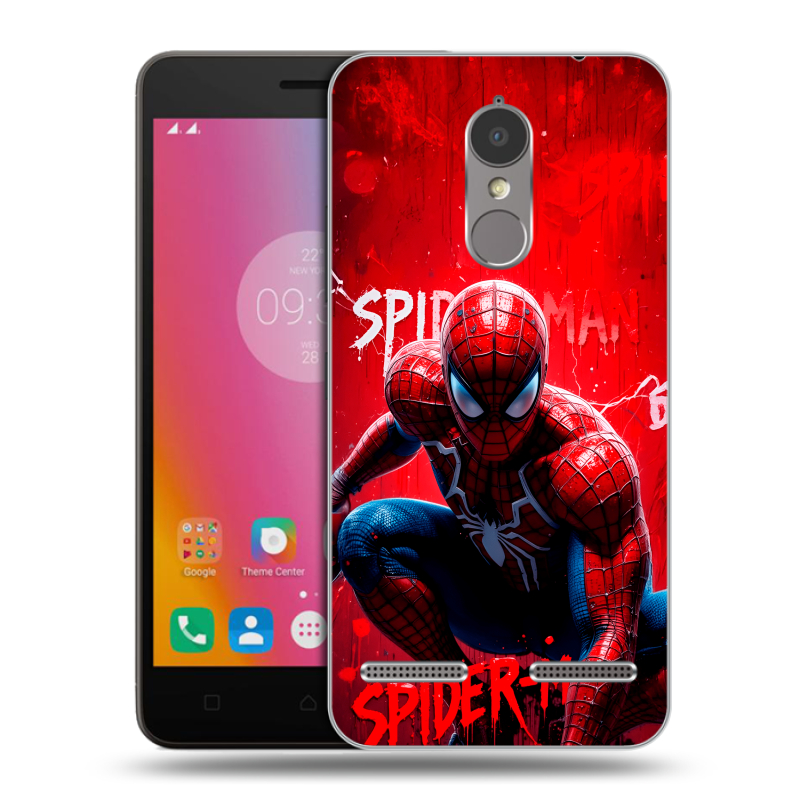 Силиконовый чехол на Lenovo K6 с принтом Spiderman Человек паук Силиконовый чехол на Lenovo K6 с принтом Spiderman Человек паук