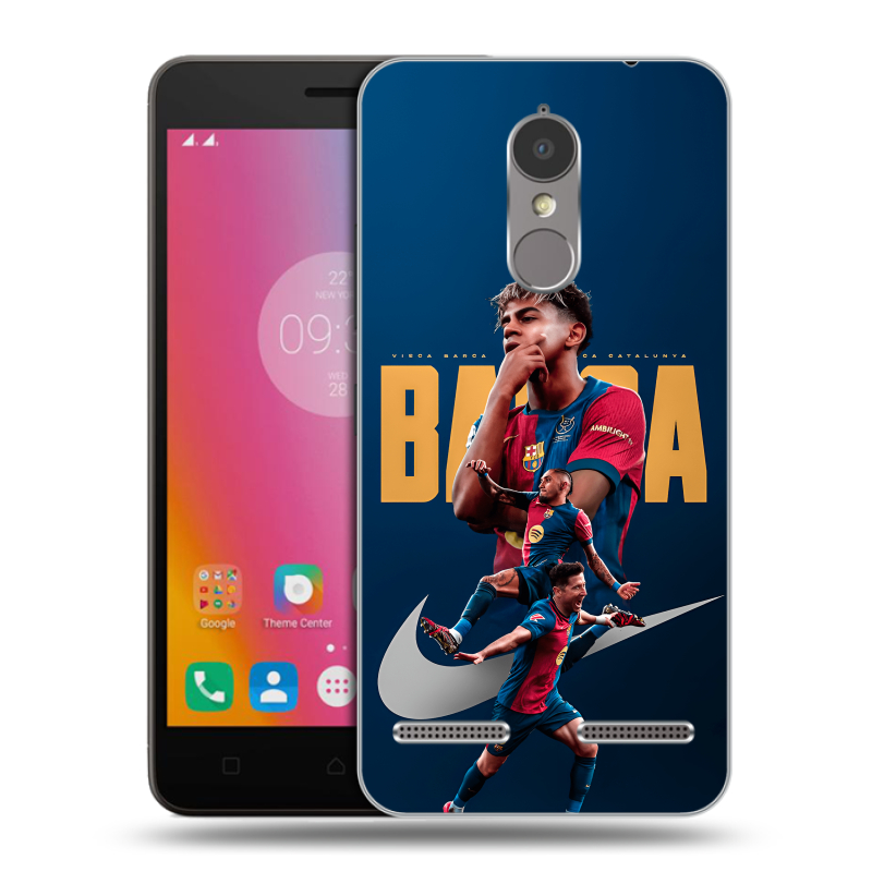 Силиконовый чехол на Lenovo K6 с принтом Барселона Barca Yamal Силиконовый чехол на Lenovo K6 с принтом Барселона Barca Yamal