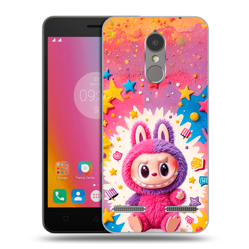 Пластиковый чехол на Lenovo K6 с принтом Labubu Лабубу Пластиковый чехол на Lenovo K6 с принтом Labubu Лабубу
