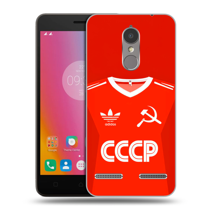 Пластиковый чехол на Lenovo K6 с принтом Флаг Герб СССР Пластиковый чехол на Lenovo K6 с принтом Флаг Герб СССР