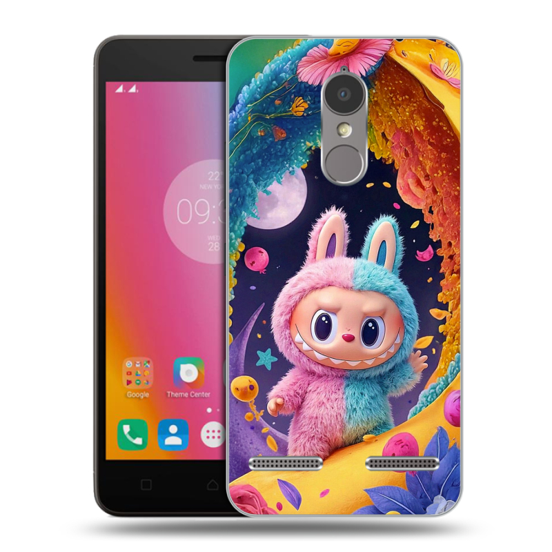 Пластиковый чехол на Lenovo K6 с принтом Labubu Лабубу Пластиковый чехол на Lenovo K6 с принтом Labubu Лабубу