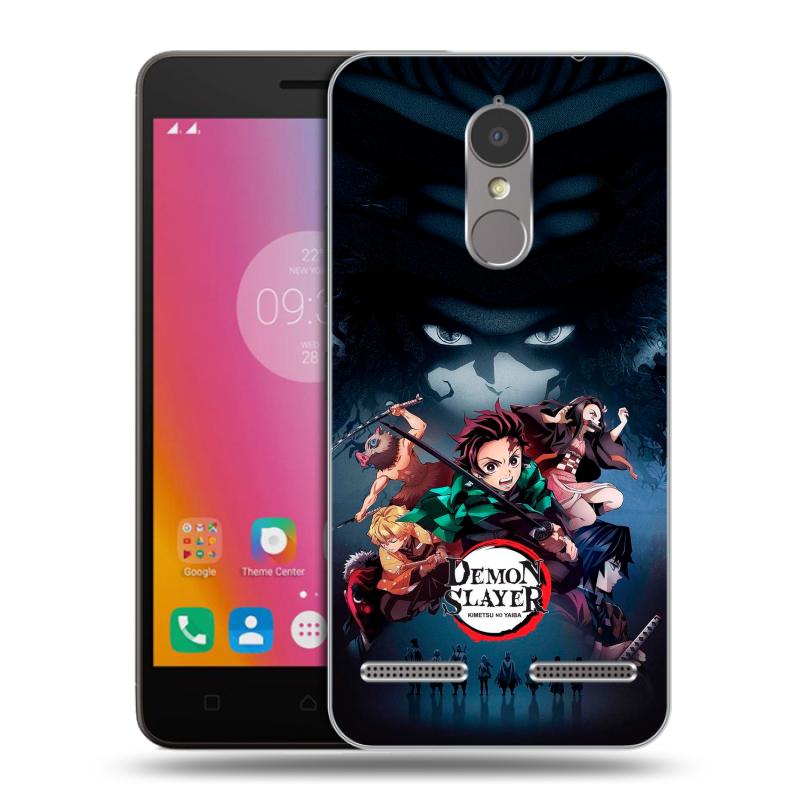 Силиконовый чехол на Lenovo K6 с принтом Demon Slayer Клинок рассекающий демонов Силиконовый чехол на Lenovo K6 с принтом Demon Slayer Клинок рассекающий демонов