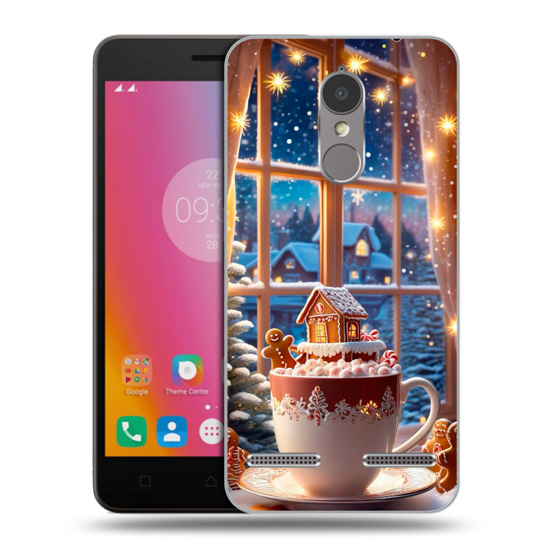 Силиконовый чехол на Lenovo K6 с принтом Новый год Силиконовый чехол на Lenovo K6 с принтом Новый год