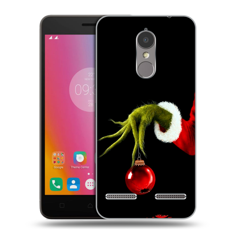 Силиконовый чехол на Lenovo K6 с принтом Новый год Гринч Силиконовый чехол на Lenovo K6 с принтом Новый год Гринч