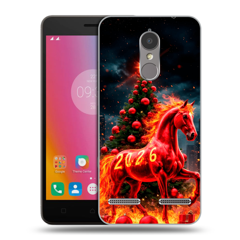 Пластиковый чехол на Lenovo K6 с принтом Новый год Пластиковый чехол на Lenovo K6 с принтом Новый год