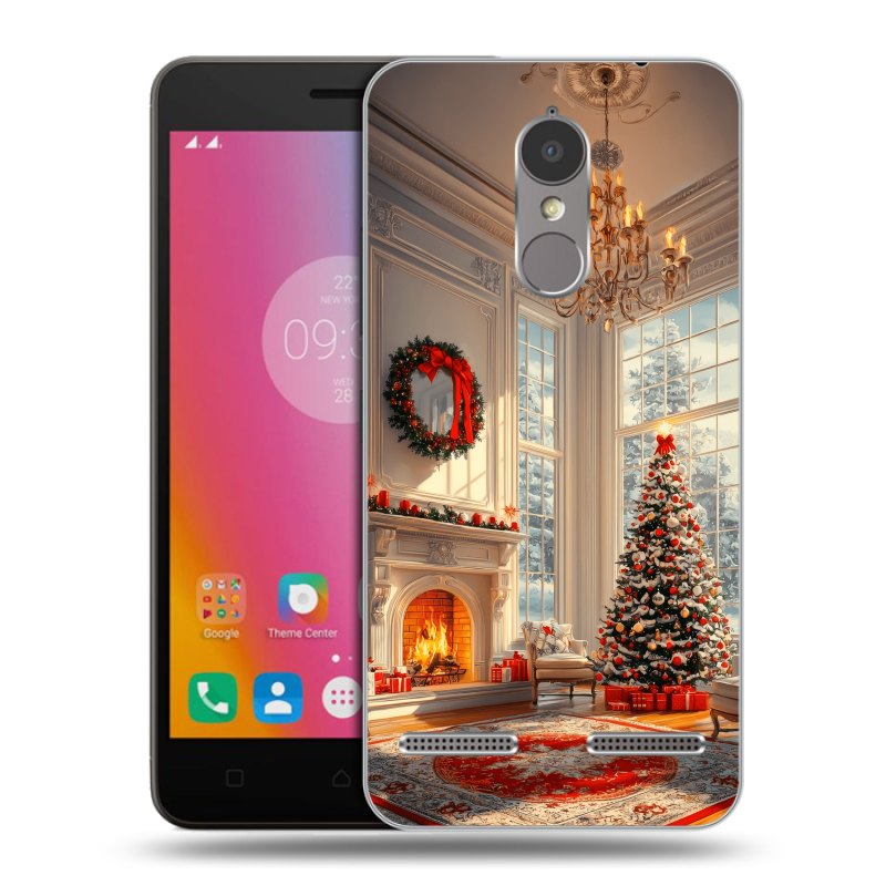 Силиконовый чехол на Lenovo K6 с принтом Новый год Силиконовый чехол на Lenovo K6 с принтом Новый год