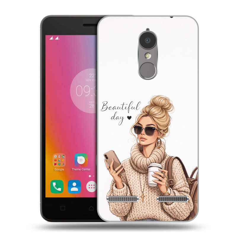 Пластиковый чехол на Lenovo K6 с принтом женский Пластиковый чехол на Lenovo K6 с принтом женский