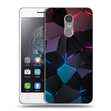 Силиконовый чехол на Lenovo K6 Note с принтом Геометрия неона