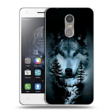 Силиконовый чехол на Lenovo K6 Note с принтом Лесной волк
