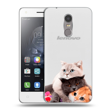Силиконовый чехол на Lenovo K6 Note с принтом Кошки