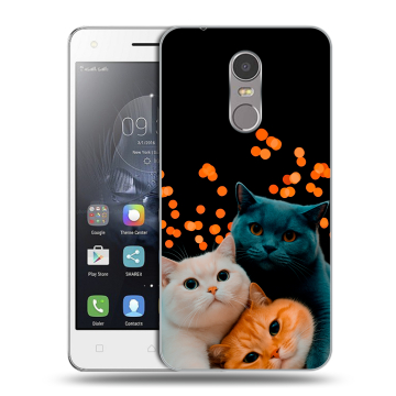 Силиконовый чехол на Lenovo K6 Note с принтом Кошки