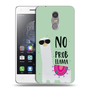 Силиконовый чехол на Lenovo K6 Note с принтом Лама