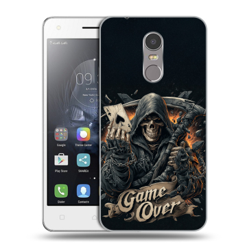 Силиконовый чехол на Lenovo K6 Note с принтом Скелет карты