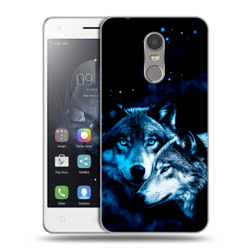 Силиконовый чехол на Lenovo K6 Note с принтом Волки