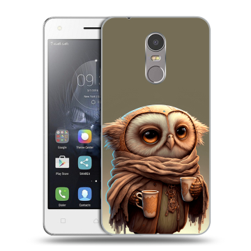 Силиконовый чехол на Lenovo K6 Note с принтом Сова