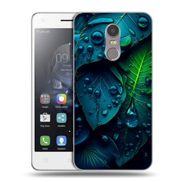 Силиконовый чехол на Lenovo K6 Note с принтом Листья