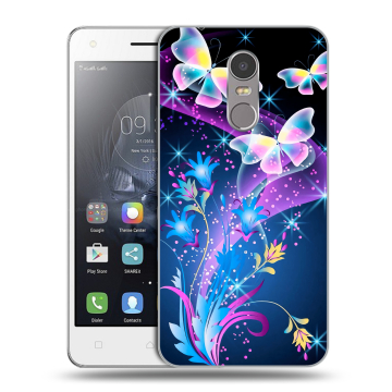 Силиконовый чехол на Lenovo K6 Note с принтом Бабочки