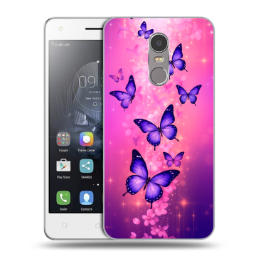 Силиконовый чехол на Lenovo K6 Note с принтом Бабочки