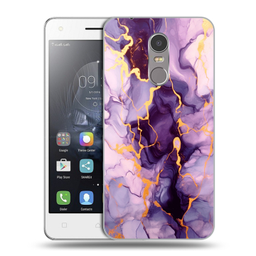 Силиконовый чехол на Lenovo K6 Note с принтом Мрамор